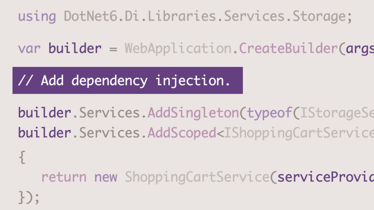 ASP.NET Core در NET 6: Dependency Injection