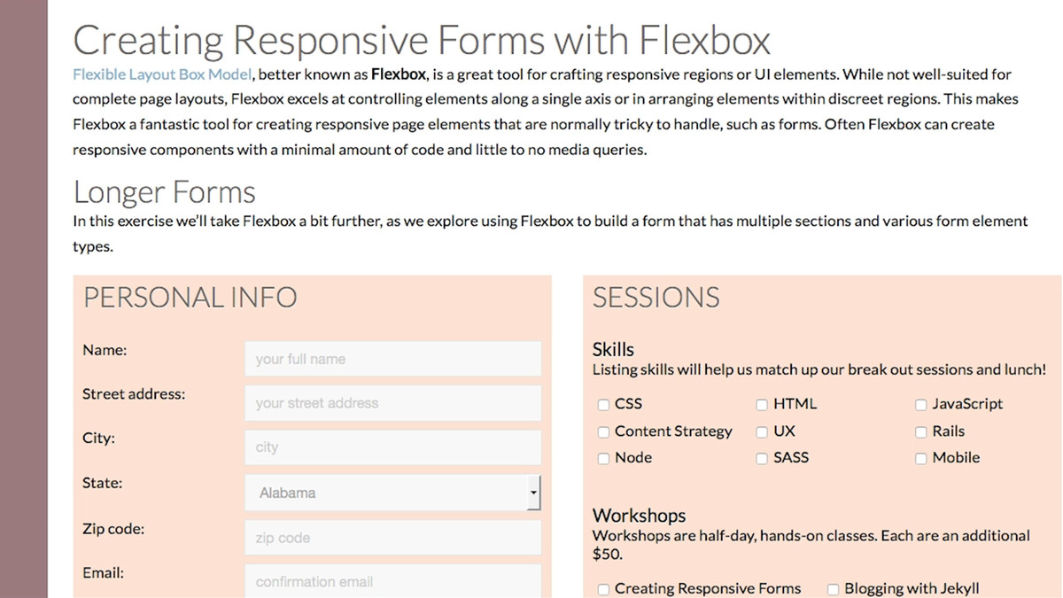 ساخت فرم های پاسخگو با Flexbox